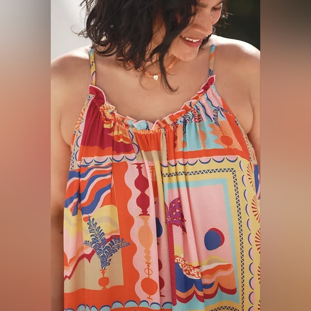 CELANDINE By Anthropologie The Malika Gauze Maxi Dress - Picture 2 of 15